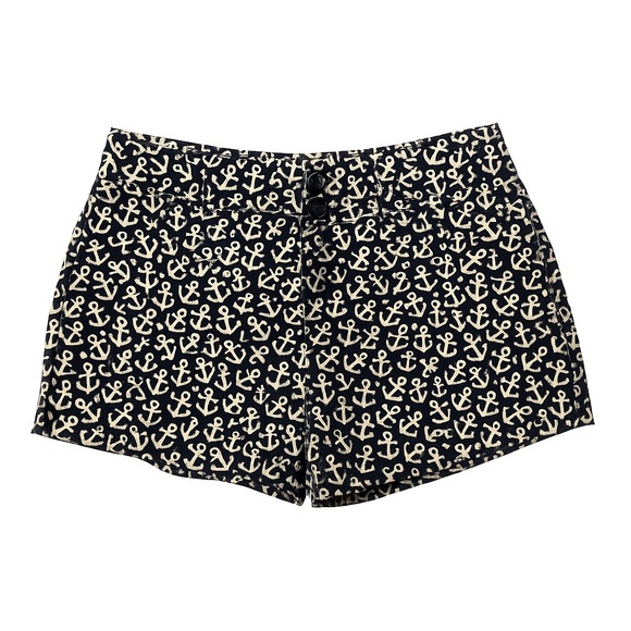 Hei Hei - Anthropologie Nautical Anchor Print Women's Shorts sz 2 - Picture 1 of 4